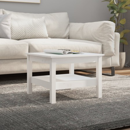 Mesa de centro de madera maciza de pino blanco 55x55x40 cm de , Mesas de centro - Ref: Foro24-814270, Precio: 69,14 €, Descue...