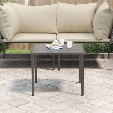 Mesa de jardín de acero gris 48x48x37 cm de , Sofás modulares de exterior - Ref: Foro24-364125, Precio: 32,21 €, Descuento: %