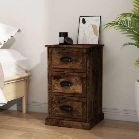 Mesita de noche madera contrachapada roble ahumado 39x39x67 cm de , Mesitas de noche - Ref: Foro24-816165, Precio: 60,35 €, D...