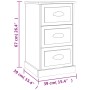 Mesita de noche madera contrachapada roble ahumado 39x39x67 cm de , Mesitas de noche - Ref: Foro24-816165, Precio: 60,35 €, D...