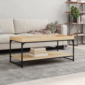 Mesa de centro madera de ingeniería roble Sonoma 100x49x45 cm de , Mesas de centro - Ref: Foro24-832804, Precio: 53,88 €, Des...