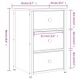 Mesita de noche madera de ingeniería roble marrón 40x36x60 cm de , Mesitas de noche - Ref: Foro24-826001, Precio: 65,87 €, De...