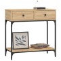 Mesa consola madera de ingeniería roble Sonoma 75x34,5x75 cm de , Mesas auxiliares - Ref: Foro24-833399, Precio: 90,34 €, Des...