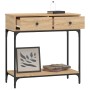 Mesa consola madera de ingeniería roble Sonoma 75x34,5x75 cm de , Mesas auxiliares - Ref: Foro24-833399, Precio: 90,34 €, Des...