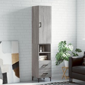 Aparador alto madera contrachapada gris Sonoma 34,5x34x180 cm de , Aparadores - Ref: Foro24-3198919, Precio: 109,93 €, Descue...