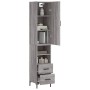 Aparador alto madera contrachapada gris Sonoma 34,5x34x180 cm de , Aparadores - Ref: Foro24-3198919, Precio: 109,93 €, Descue...