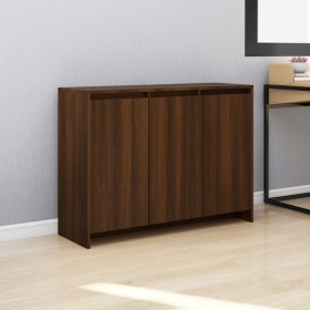 Aparador de madera de ingeniería marrón roble 102x33x75 cm de , Aparadores - Ref: Foro24-813016, Precio: 123,44 €, Descuento: %