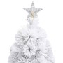 Árbol de Navidad artificial con LED blanco fibra óptica 210 cm de vidaXL, Arboles de navidad - Ref: Foro24-328452, Precio: 97...