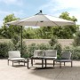 Sombrilla voladiza jardín con luces LED palo acero arena 350 cm de , Sombrillas - Ref: Foro24-44523, Precio: 134,96 €, Descue...