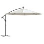 Sombrilla voladiza jardín con luces LED palo acero arena 350 cm de , Sombrillas - Ref: Foro24-44523, Precio: 134,96 €, Descue...