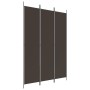 Biombo divisor de 3 paneles de tela marrón 150x220 cm de , Divisores de ambientes - Ref: Foro24-350195, Precio: 34,29 €, Desc...