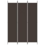 Biombo divisor de 3 paneles de tela marrón 150x220 cm de , Divisores de ambientes - Ref: Foro24-350195, Precio: 34,29 €, Desc...