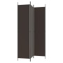 Biombo divisor de 3 paneles de tela marrón 150x220 cm de , Divisores de ambientes - Ref: Foro24-350195, Precio: 34,29 €, Desc...