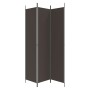 Biombo divisor de 3 paneles de tela marrón 150x220 cm de , Divisores de ambientes - Ref: Foro24-350195, Precio: 34,29 €, Desc...
