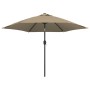 Sombrilla de jardín con palo de metal taupe 300 cm de , Sombrillas - Ref: Foro24-44500, Precio: 69,82 €, Descuento: %