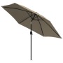 Sombrilla de jardín con palo de metal taupe 300 cm de , Sombrillas - Ref: Foro24-44500, Precio: 69,82 €, Descuento: %