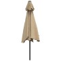 Sombrilla de jardín con palo de metal taupe 300 cm de , Sombrillas - Ref: Foro24-44500, Precio: 69,82 €, Descuento: %