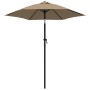 Sombrilla de aluminio gris topo 200x224 cm de , Sombrillas - Ref: Foro24-47207, Precio: 46,25 €, Descuento: %