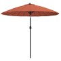 Sombrilla de jardín con palo de aluminio terracota 270 cm de , Sombrillas - Ref: Foro24-47309, Precio: 81,55 €, Descuento: %