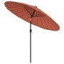 Sombrilla de jardín con palo de aluminio terracota 270 cm de , Sombrillas - Ref: Foro24-47309, Precio: 81,55 €, Descuento: %
