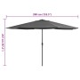 Sombrilla de jardín con palo de metal antracita 390 cm de , Sombrillas - Ref: Foro24-47380, Precio: 76,48 €, Descuento: %
