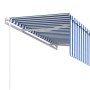 Toldo automático retráctil con persiana azul y blanco 3x2,5m de vidaXL, Toldos - Ref: Foro24-3069266, Precio: 309,52 €, Descu...