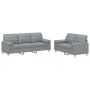 Juego de sofás con cojines 2 piezas tela gris claro de , Sofás - Ref: Foro24-3201322, Precio: 524,63 €, Descuento: %