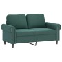 Juego de sofás con cojines 2 piezas terciopelo verde oscuro de , Sofás - Ref: Foro24-3202232, Precio: 558,68 €, Descuento: %
