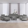 Juego de sofás con cojines 4 piezas tela microfibra gris oscuro de , Sofás - Ref: Foro24-3202298, Precio: 826,07 €, Descuento: %