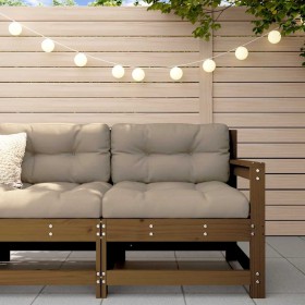 Sillón de jardín con cojines madera maciza de pino marrón miel de , Sofás modulares de exterior - Ref: Foro24-825572, Precio:...