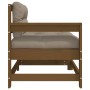 Sillón de jardín con cojines madera maciza de pino marrón miel de , Sofás modulares de exterior - Ref: Foro24-825572, Precio:...