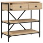 Mesa consola madera de ingeniería roble Sonoma 75x34,5x75 cm de , Mesas auxiliares - Ref: Foro24-833409, Precio: 101,24 €, De...