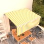 Toldo automático retráctil con persiana amarillo blanco 4x3 m de vidaXL, Toldos - Ref: Foro24-3069308, Precio: 594,36 €, Desc...