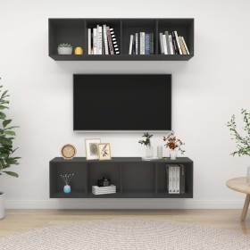 Muebles de salón de pared 2 uds madera ingeniería gris de , Muebles TV - Ref: Foro24-3079783, Precio: 115,02 €, Descuento: %