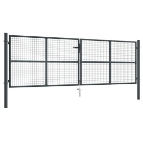 Puerta de malla de jardín acero galvanizado gris 400x175 cm de , Puertas de jardín - Ref: Foro24-145778, Precio: 409,81 €, De...