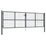Puerta de malla de jardín acero galvanizado gris 400x175 cm de , Puertas de jardín - Ref: Foro24-145778, Precio: 409,81 €, De...