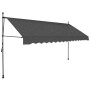 Toldo manual retráctil con LED gris antracita 400 cm de , Toldos - Ref: Foro24-145868, Precio: 133,48 €, Descuento: %