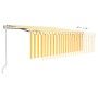 Toldo automático retráctil con persiana amarillo blanco 4x3 m de vidaXL, Toldos - Ref: Foro24-3069308, Precio: 594,36 €, Desc...