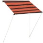 Toldo retráctil naranja y marrón 150x150 cm de , Toldos - Ref: Foro24-145894, Precio: 40,40 €, Descuento: %