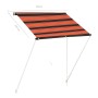 Toldo retráctil naranja y marrón 150x150 cm de , Toldos - Ref: Foro24-145894, Precio: 40,40 €, Descuento: %