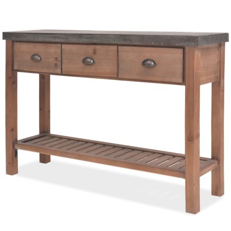 Mesa consola de madera de abeto maciza 122x35x80 cm de , Mesas auxiliares - Ref: Foro24-245460, Precio: 291,74 €, Descuento: %