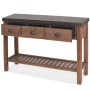 Mesa consola de madera de abeto maciza 122x35x80 cm de , Mesas auxiliares - Ref: Foro24-245460, Precio: 291,74 €, Descuento: %