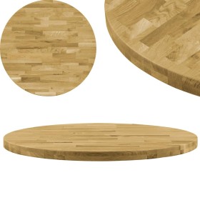Superficie de mesa redonda madera maciza de roble 44 mm 400 mm de , Tableros para mesas - Ref: Foro24-245992, Precio: 65,74 €...