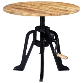 Mesa auxiliar madera de mango y hierro fundido 60x(46-63) cm de , Mesas auxiliares - Ref: Foro24-247915, Precio: 130,66 €, De...
