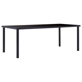Mesa de comedor de vidrio templado negro 200x100x75 cm de , Mesas de cocina y de comedor - Ref: Foro24-281856, Precio: 222,91...