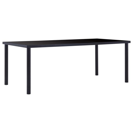 Mesa de comedor de vidrio templado negro 200x100x75 cm de , Mesas de cocina y de comedor - Ref: Foro24-281856, Precio: 222,91...