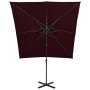 Sombrilla jardín voladiza cubierta doble rojo burdeos 250x250cm de , Sombrillas - Ref: Foro24-312358, Precio: 257,96 €, Descu...