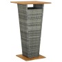 Mesa alta ratán sintético y madera de acacia gris 60x60x110 cm de , Mesas de jardín - Ref: Foro24-313464, Precio: 169,97 €, D...