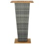 Mesa alta ratán sintético y madera de acacia gris 60x60x110 cm de , Mesas de jardín - Ref: Foro24-313464, Precio: 169,97 €, D...