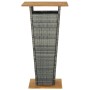 Mesa alta ratán sintético y madera de acacia gris 60x60x110 cm de , Mesas de jardín - Ref: Foro24-313464, Precio: 169,97 €, D...
